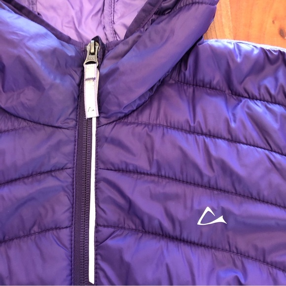 PARADOX Lightweight Packable Winter Purple Short Puffer Hooded Down Jacket Coat. - Picture 3 of 16